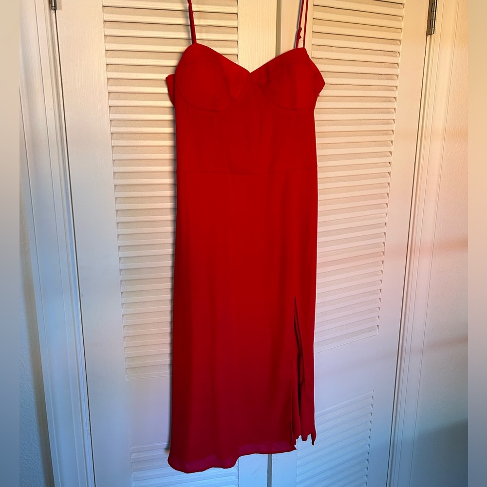 Red socialite dress